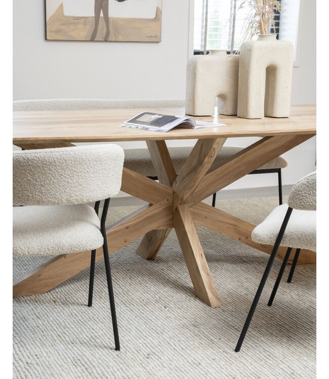 Eleonora Eettafel Nikki – 280x100 cm – Naturel – Acaciahout – Eleonora