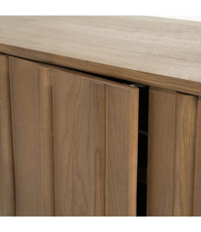 Eleonora Eleonora Jake tv meubel 4 deurs bruin 183x47x50 cm eikenhout