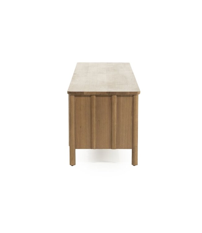 Eleonora Eleonora Jake tv meubel 4 deurs bruin 183x47x50 cm eikenhout