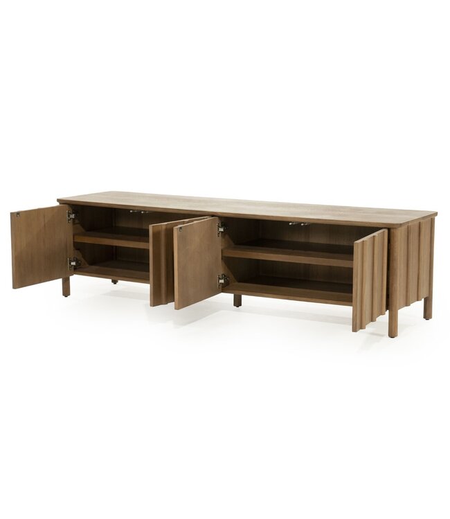 Eleonora Eleonora Jake tv meubel 4 deurs bruin 183x47x50 cm eikenhout