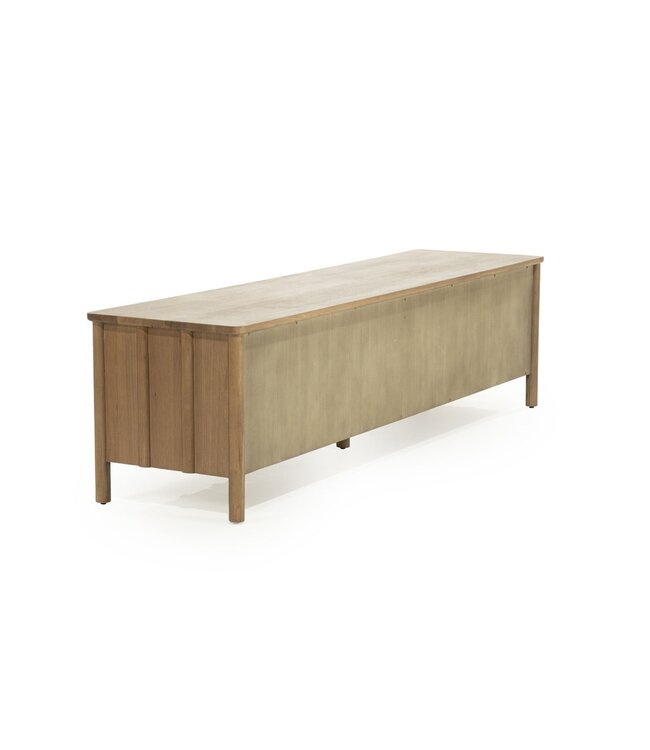 Eleonora Eleonora Jake tv meubel 4 deurs bruin 183x47x50 cm eikenhout