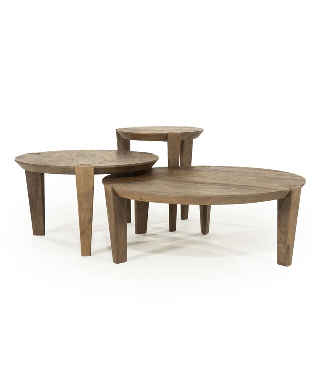 Eleonora Salontafel Davina Large – 80x80 cm – Mangohout – Eleonora