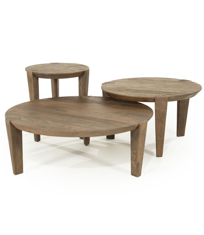 Eleonora Salontafel Davina Large – 80x80 cm – Mangohout – Eleonora