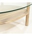 Eleonora Salontafel Cleo – 101,5x73 cm – Naturel – Eikenhout & Glas