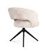 Starfurn Starfurn Demi eetkamerstoel met arm beige draaibaar – zwart metalen poot