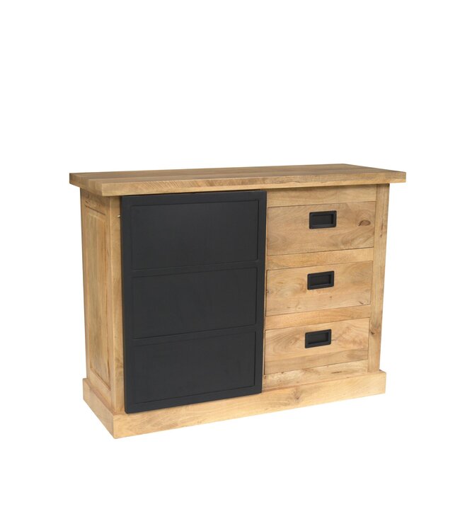 Starfurn Ladekast Noa naturel mangohout 100 cm – met deur en lades