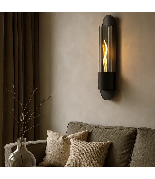 Tenderflame Cycloflame Wall wandhaard zwart – 1500W design haard