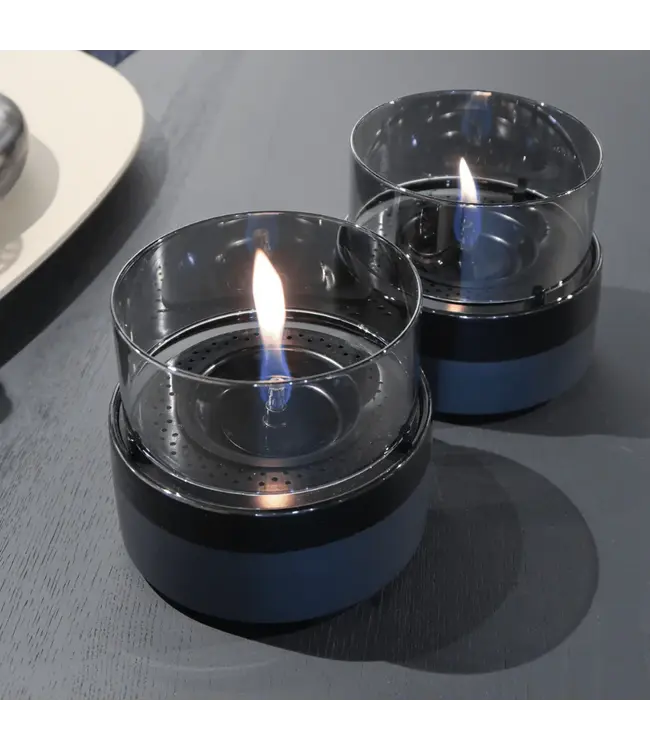 Tenderflame Rosie 14 Black Smoke sfeerlamp Ø15,4 cm – keramiek & glas