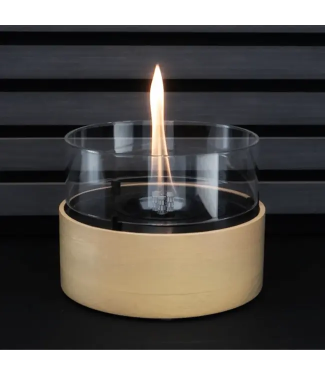 Tenderflame Café 18 Oak tafelhaard Ø18 cm – eikenhout design