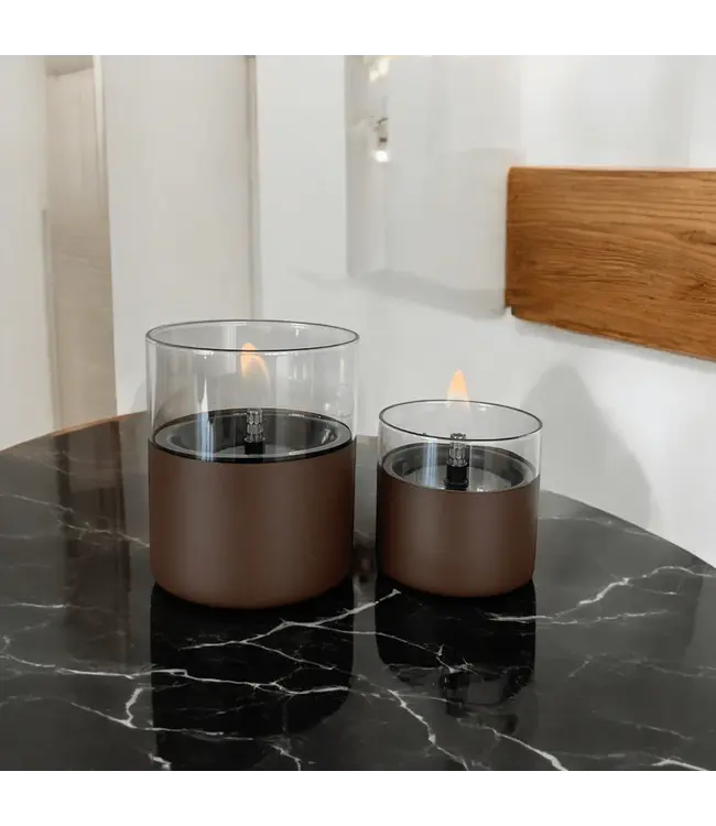 Tenderflame Lilly 8 & 10 duo pack Chocolate – tafelvuur set