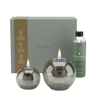 Tenderflame Globus 10 & 15 Graphite + 0,5ltr Tenderfuel