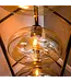 Rispens Soll vloerlamp 4L amber glas 168 cm – bronze metalen frame