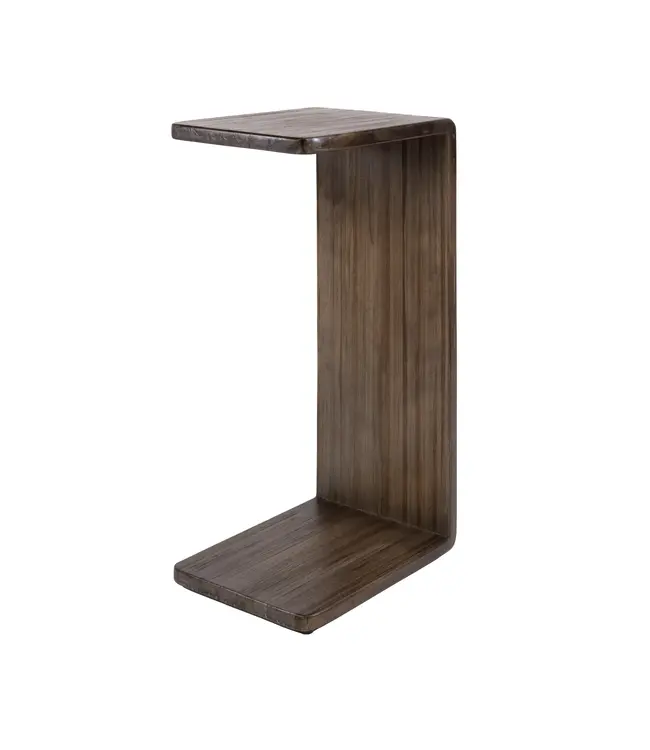 Rispens Maya Teak overzettafel 40 cm – massief teak espresso C-vorm