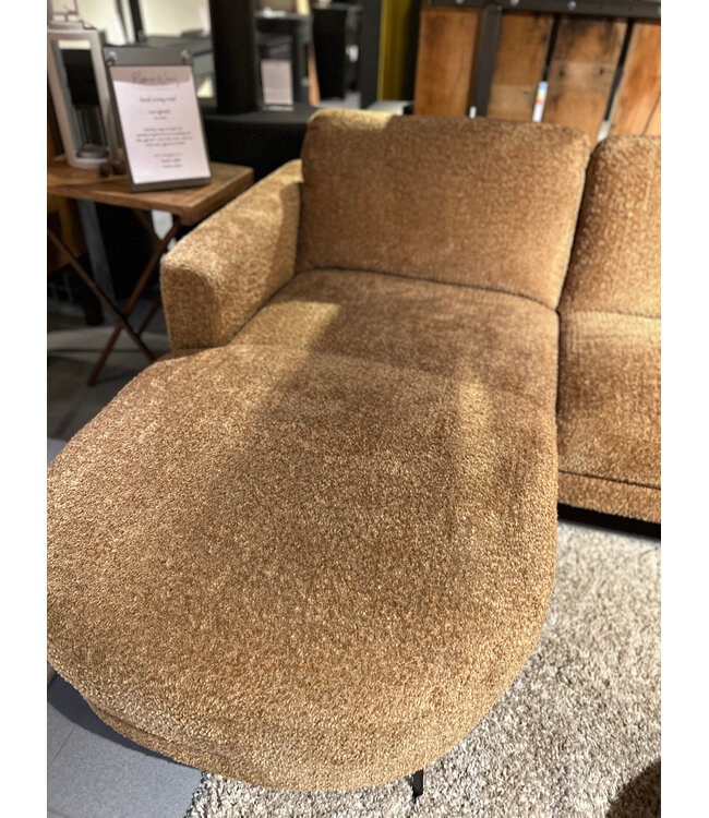 Rispens Living bank ronde vorm Venga 28 Cognac – longchair + 3-zits + eiland