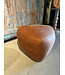 Rispens Milano hocker Medium Paola 09 Camel – comfortabele voetenbank