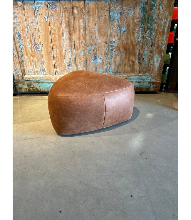 Rispens Milano hocker Medium Paola 09 Camel – comfortabele voetenbank