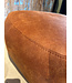 Rispens Milano hocker Medium Paola 09 Camel – comfortabele voetenbank