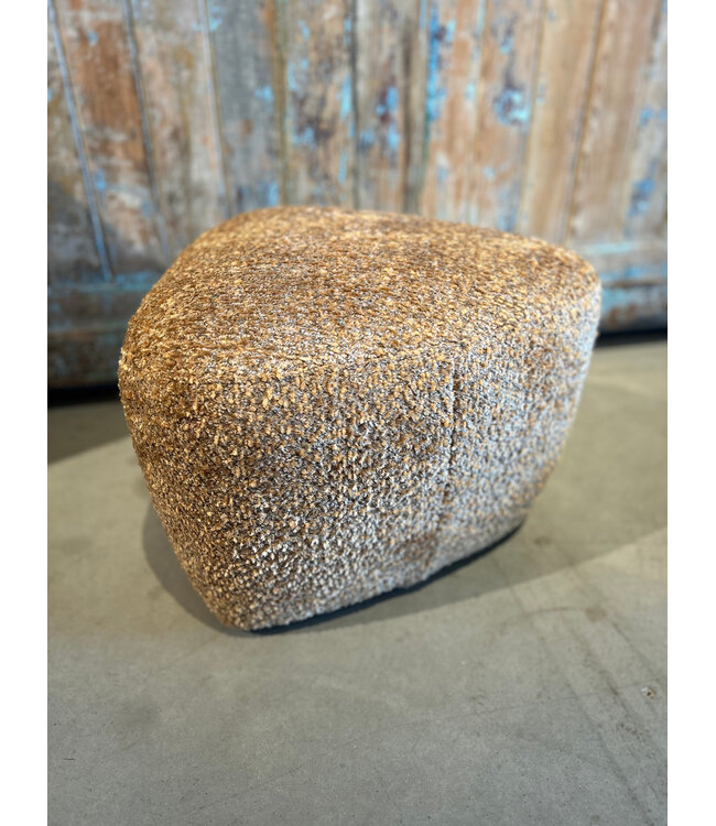 Rispens Milano hocker Small Venga 28 Cognac – compacte voetenbank