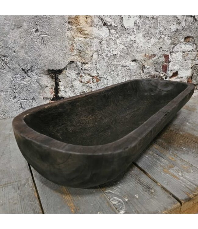 Houten trog 62x26x11 cm – robuuste woondecoratie