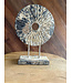 Rispens Houten ornament molensteen op voet 43 cm – robuuste woondecoratie