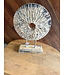 Rispens Houten ornament molensteen op voet 43 cm – robuuste woondecoratie