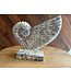 Houten ornament schelp op voet 30 cm – robuuste woondecoratie