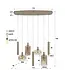 Rispens Hanglamp Serene 4+3-lichts beige 110 cm – amber glas