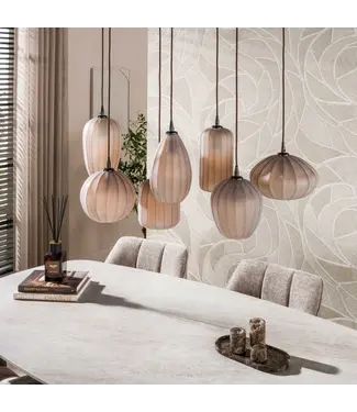Rispens Hanglamp Altura 4+3-lichts / Sienna bruin-frosted