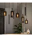 Rispens Hanglamp Sepiora 5+4-lichts sienna bruin 116 cm – brons en glas