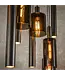 Rispens Hanglamp Sepiora 5+4-lichts sienna bruin 116 cm – brons en glas
