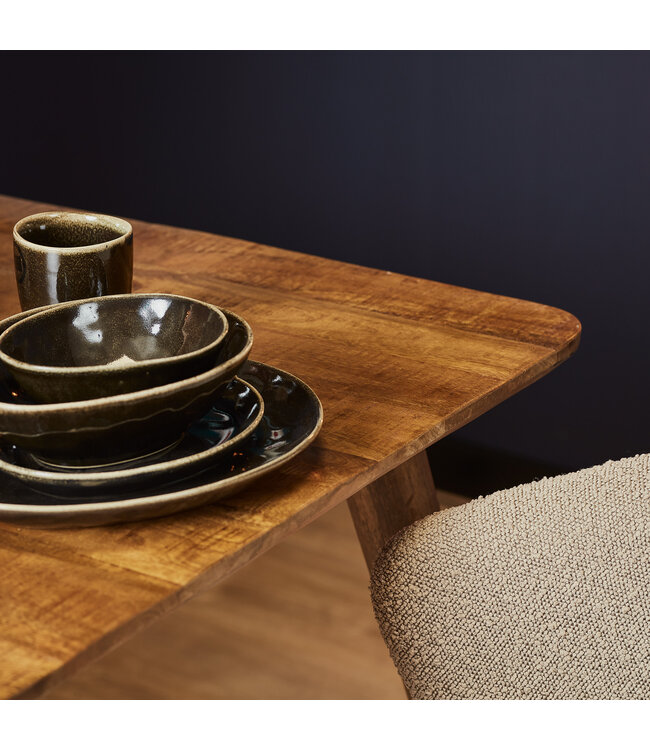 Starfurn Omaha vierkante eetkamertafel 90 cm naturel mangohout – FSC® gecertificeerd