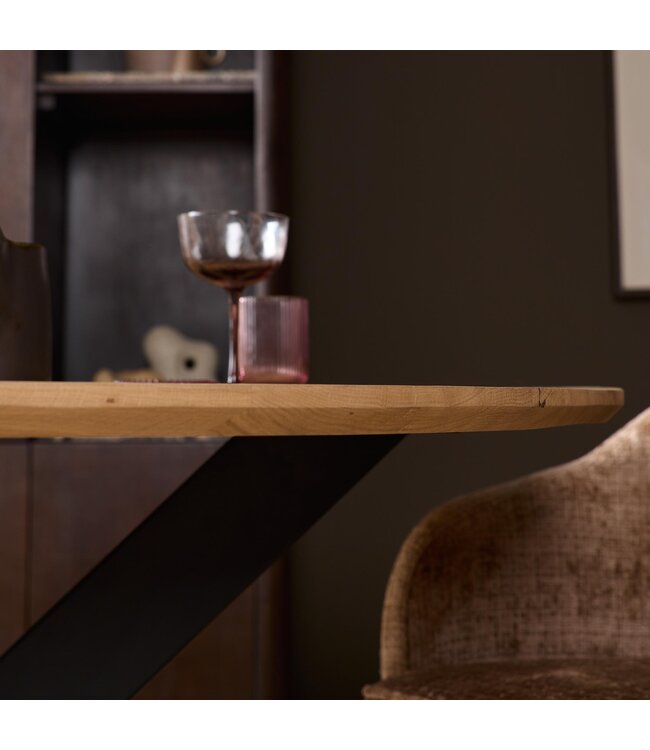 Starfurn Ferris ronde eetkamertafel 130 cm naturel eikenhout – FSC® gecertificeerd