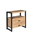 Starfurn Ladenkast Britt 80 cm naturel mangohout – 2 lades en metalen frame