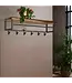 Daytona kapstok met hoedenplank 6 haken 100 cm – massief Saja natural
