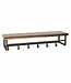 Daytona kapstok met hoedenplank 6 haken 100 cm – massief Saja natural