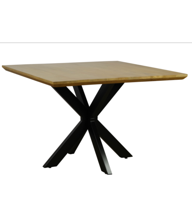 Rispens Ben vierkante eetkamertafel 110x110 cm naturel – spinpoot