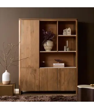 Starfurn Vakkenkast XL Dallas Naturel Mangohout 160 x 45 x 200 cm