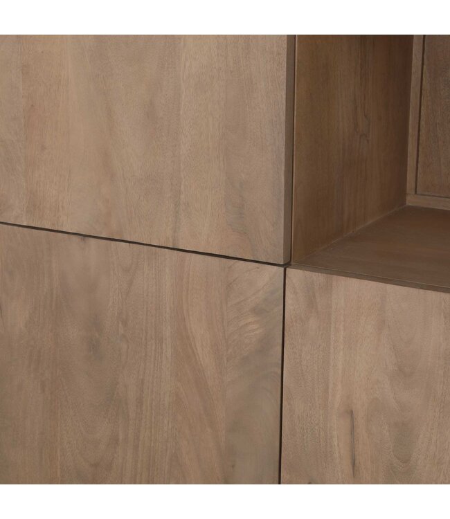 Starfurn Vakkenkast XL Dallas Naturel Mangohout 160 x 45 x 200 cm