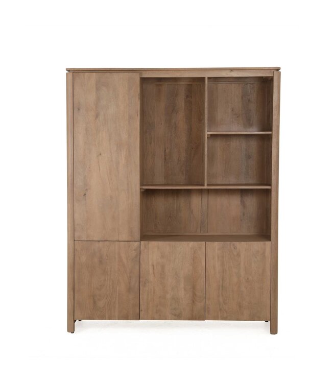 Starfurn Vakkenkast XL Dallas Naturel Mangohout 160 x 45 x 200 cm