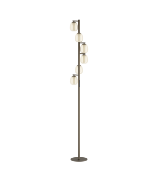 Stars Of Light Ferro aluminium donker brons / Glas bruin-transparant H: 1650 mm | Ø 200 mm