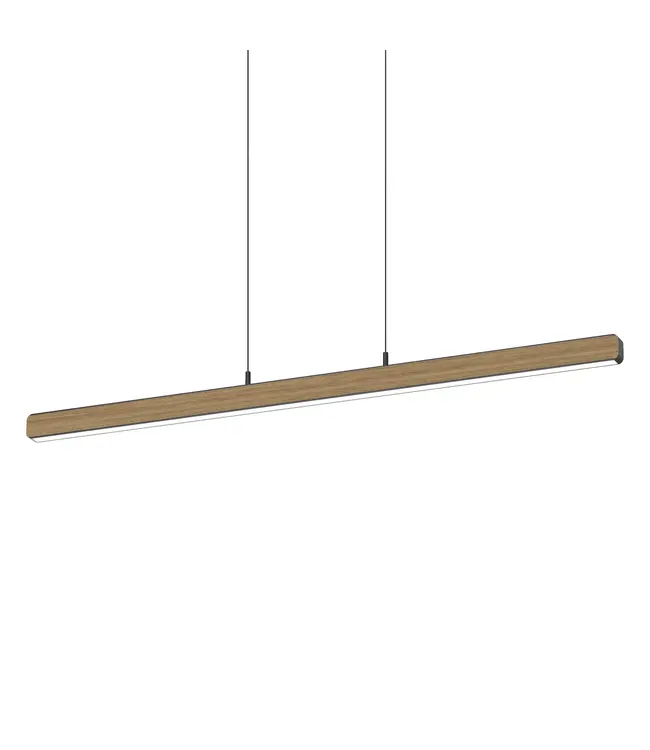 Stars Of Light EGLO Ciggiano LED hanglamp zwart/hout 113 cm – dimbaar en CCT