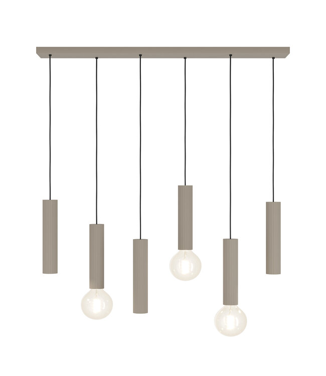 Eglo Fariolo hanglamp zandkleur 96 cm – metalen buizen met GU10 en E27
