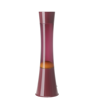 Eglo Lava staal, glas bordeaux / - rood, oranje H: 395 mm | Ø 109 mm