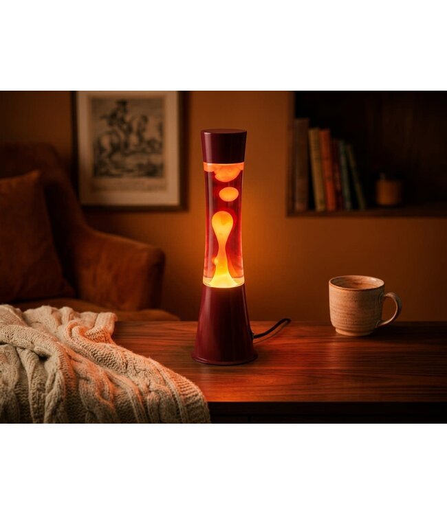 Eglo Lava tafellamp bordeaux rood-oranje 39,5 cm – lavalamp
