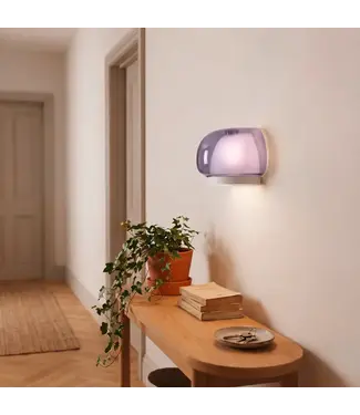 Eglo Belomontejo wandlamp chroom wit roze glas – 22 cm