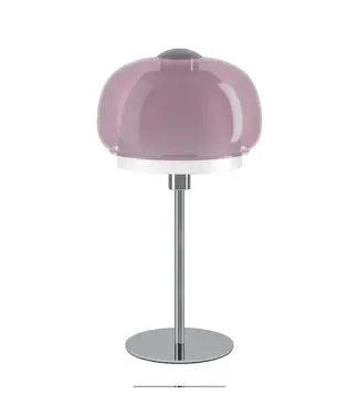 Eglo Belomontejo chroom wit roze glas Ø 22 cm – 41,5 cm hoog