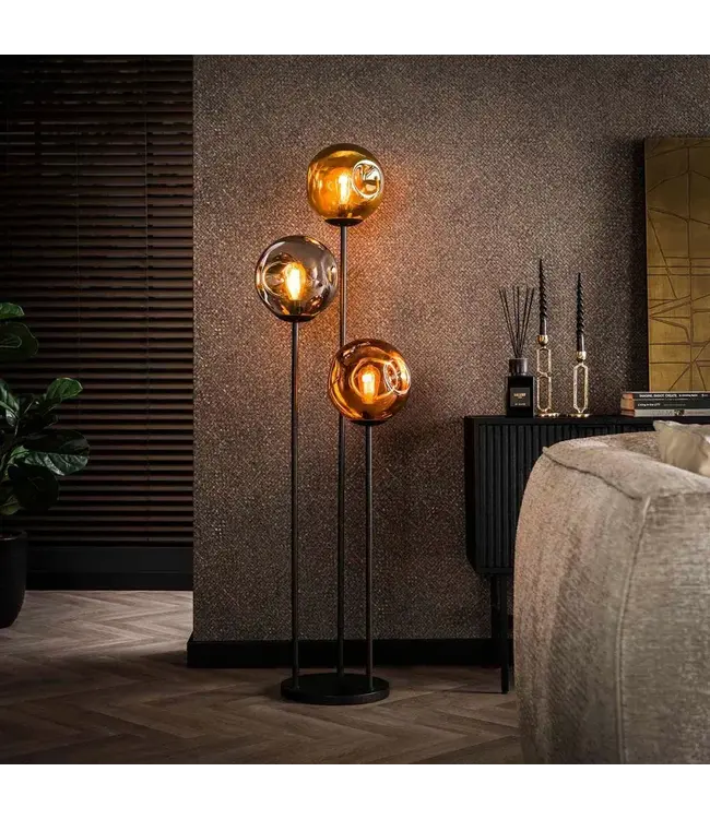Rispens Vloerlamp 3x Ø25 stellar / Artic zwart