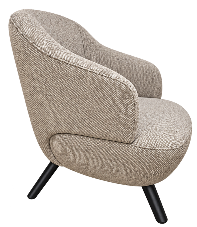 Fauteuil Lucio – Peper 15 Brown – comfortabele fauteuil in warme bruintint