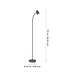 Eglo Carlo staande lamp groen/wit 170 cm – verstelbare leeslamp met E14-fitting