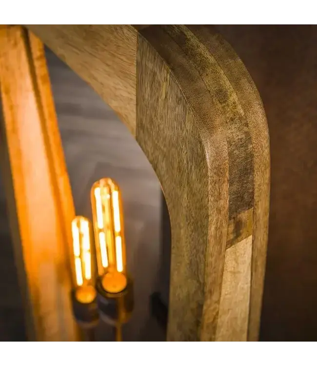 Rispens Bray – mangohout – sfeervolle houten vloerlamp